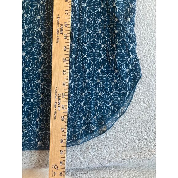 Wilfred Tank Top Medium Boho Geometric Sleeveless Lightweight Blue Hippie Beach - Picture 8 of 10